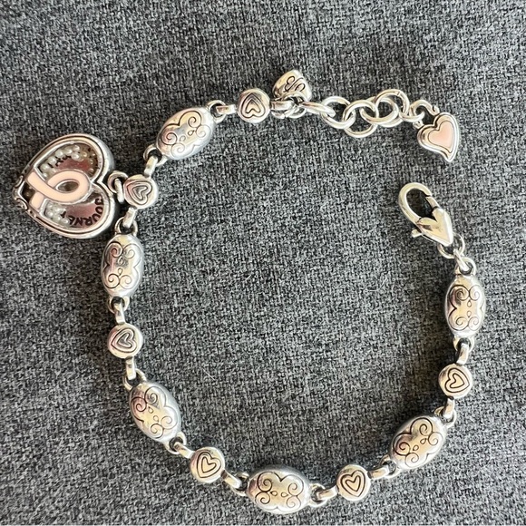 Brighton Trust Your Journey Breast Cancer Awareness Bracelet Pink Crystals - Picture 1 of 5